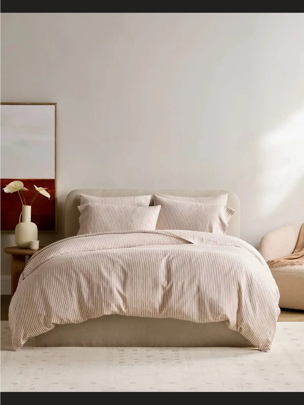 Quince European Linen Striped Duvet Set
